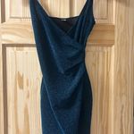 Elegant Teal Blue Glitter Dress size XS Photo 4
