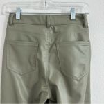 ZARA  Eco-Leather Straight Leg Pants Size: 1 Photo 8