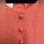 Brooks Brothers Vintage  100% Silk Peach Coral Long Sleeve Midi Dress Size 10 M Photo 2