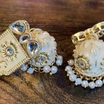 Indian Bollywood Earrings Tan Photo 2