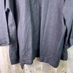 Eileen Fisher Linen Black XL Open Front Long Sleeve Cardigan Jacket w/Pockets Photo 6