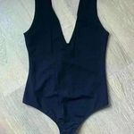 Free People Black V Neck Bodysuit Photo 0