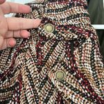 Bob Timberlake XS Burgundy Brown Full Zip Jacquard Moto Jacket Sweater Photo 9