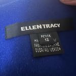 Ellen Tracy  Wool Angora Blend Blazer Jacket Bow Sleeve Blue Petite Size 12 12P Photo 9