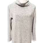 cupio Cowl Neck Sweater Long Sleeve Hi-Low Hem Marbled Pattern Gray Women's Med Photo 0