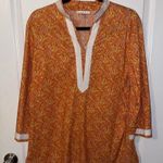 Peter Millar  Orange and Yellow Paisley Tunic Top size large‎ Photo 0