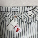 Judy Blue Super Flare Jeans Size 5 / 27 White Navy Stripe High Rise Festival Photo 1