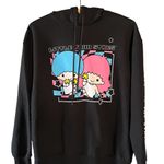 Sanrio Little Twin Stars Hoodie Black M Pullover Graphic Sweatshirt Kuromi Lt Academia Photo 1