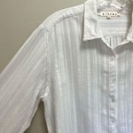 Xirena Cotton Long Sleeve Button Up Shirt Striped White Size S Photo 3