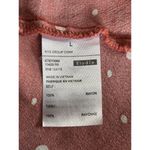 Elodie Burnt Orange/White Polkadot 3/4 Sleeve V-Neck Button Blouse Size Large Photo 7