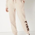 PINK - Victoria's Secret  Relaxed Lounge Sweatpants Ivory Cheetah Print Logo XL Photo 6