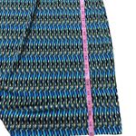 Calvin Klein CALVIN KLIEN Women's Faux Wrap Sz 4 Blue Long Sleeve Geo Print Midi Dress Photo 14