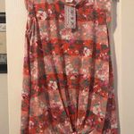 Women’s Coral floral sleeveless blouse Orange Size M Photo 0
