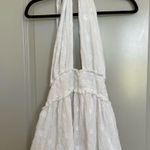 Aerie  White Smocked Halter Dress Photo 0