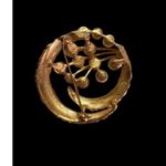 Trifari 60s  Gold Swirl Spiral Pearl Brooch Photo 2