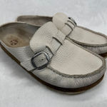 Birkenstock ‎ Leather Clogs Mules Buckle Slides Neutral Size 40 US 9 Photo 0