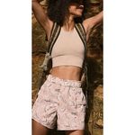 Free People  Movement Ivory Combo Printed In The Wild Baggy Shorts Size Large NWT Photo 1