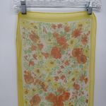 Unbranded Yellow Floral Sheer Scarf Long Rectangle Accessory Orange Photo 2