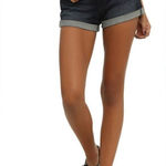 Blackheart  Indigo V stitch button fly denim shorts sz 3 Photo 0