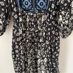 Sundance  Livie Embroidered Black Blue Peasant Boho Dress size PXXS Photo 7