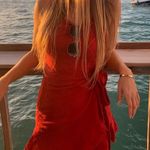 Oh Polly  Red Wrap Dress Size US6 / UK10 Photo 0