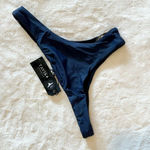 NWT Tavik Navy Ali Mini Swim Bottom Textured Chevron Photo 4