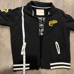 Pressbox  Black Iowa Hawkeyes Vintage Look Zip Up Long Sleeve Sweatshirt Womens L Photo 4