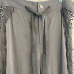 POL  Wide Leg Pants with Lace Trim - Black Photo 3