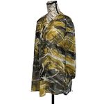 Nicole Miller Women’s XL Pintuck Watercolor Tunic Blouse Sheer Boho Lagenlook Photo 2