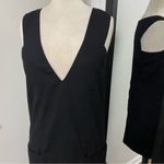 MODELLO GIULIETTA NEW YORK MADE IN ITALY 100%COTTON W/100%SILK LINING plunging Black Size 6 Photo 3