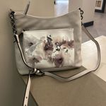 Vera Wang Floral Accent Gray Shoulder Bag Photo 4