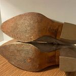 Vince  Hayek Suede Taupe/Grey Block Heel Sock Ankle Booties Boot Photo 6