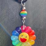 Handmade Kawaii y2k retro smiley rainbow sunflower dangle hair clip โ๏ธ๐๐ Photo 2
