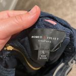 Romeo + Juliet Couture Navy Blue Floral Overlay Dress Size Large (Fits More Like a Medium) Photo 3