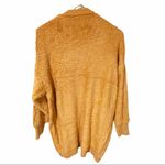 Daisy May  Large Burnt Orange Sherpa Eyelash Long Open Front Cardigan Photo 4