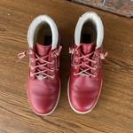 Timberland EUC VINTAGE BLINGED WATERPROOF LACE UP 5” RED BOOT Photo 2