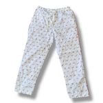 Sleepy Jones Women's Pajama Set Size S Deer Print White Red Trim Sleepwear Photo 5