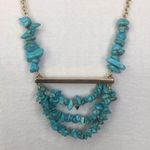 Sugarfix  by BaubleBar Gold Bar Turquoise Pendant Necklace Photo 1