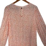 RAH Oslo Tiered Flowy Dress Womens L Orange Ditsy Floral Print Pockets Cottage Size L Photo 6