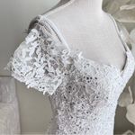 Sherri Hill  White Lace Rhinestone Mermaid Wedding Gown Photo 6