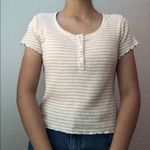 PacSun  me to we orange and white striped shirt Photo 1