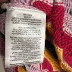 BCBGeneration Multicolor Chevron Stripe Crochet Knit One Shoulder Crop Top M Photo 6