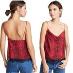 Alice + Olivia Harmon Drapey Slip Tank Snake Cherry/Black small Photo 1