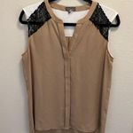 Vince Camuto Sleeveless Color-Block Lace Detail Blouse. Photo 1