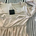 Joyfunear Pleated Long Sleeve Gown Medium Renaissance Pastel Pink Maxi‎ Dress Photo 9