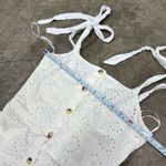 ZARA  eyelet lace coquette buttoned mini dress Photo 2