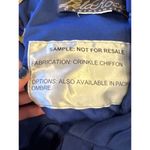 Lela Rose Dress Women XS Royal Blue Crinkle‎ Chiffon Strapless Bridesmaid Gown Photo 7