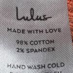 Lulus  Knit Cropped Tank Top Square Neck Ribbed Orange Size S Photo 4