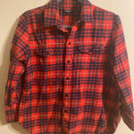 Madewell Womens Red Blue Plaid  Flannel‎ Style Shirt Size Small Photo 0