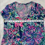 Lilly Pulitzer  Multicolor Floral Short Sleeve Tee Size xs Photo 4